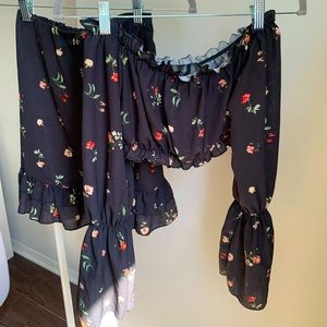 Missguided Floral Skirt Set